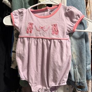Pink Ballet-Themed Kids Bodysuit